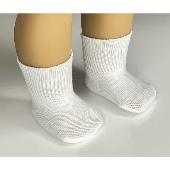 NEW American Girl Doll WHITE ANKLE SOCKS Logan Molly Emily Nellie Samantha Kit - Picture 5 of 6